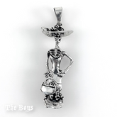 Plain & Oxidized Pendant Mexican Sterling Silver